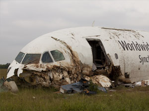 Fuselage from TWA Flight 260, which crashed in Sandia Mtns. near